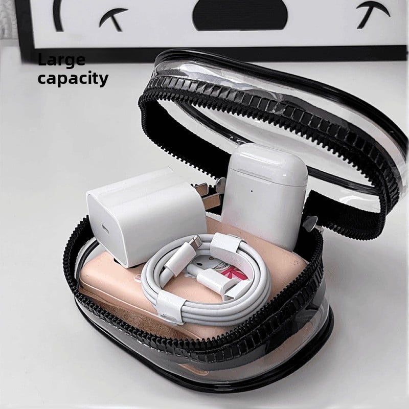 Transparent bag for packing cables & and other supplies