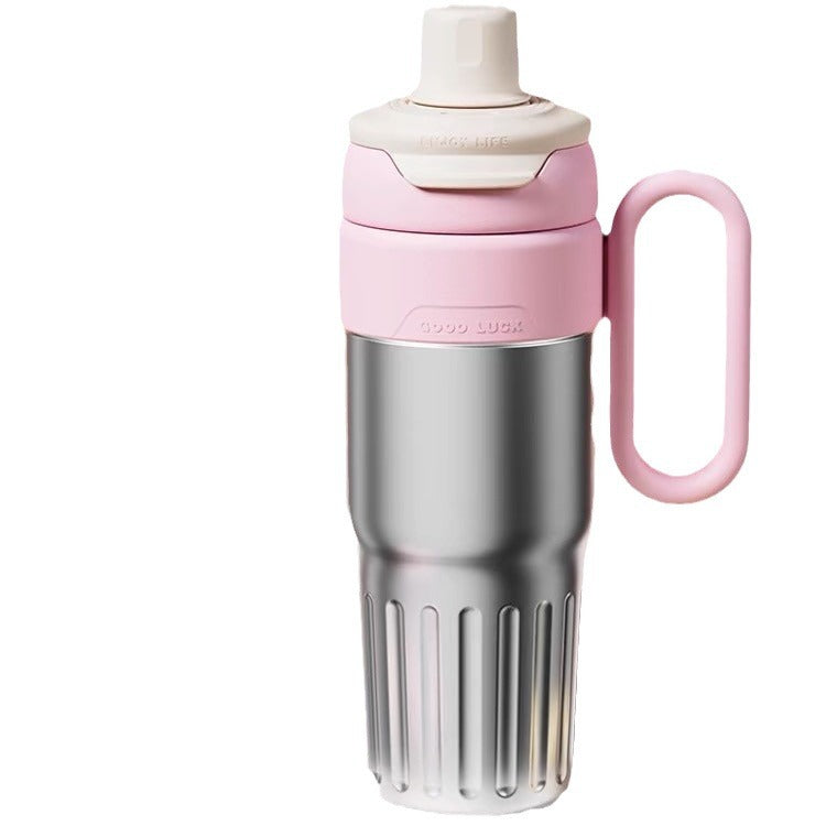 Large Capacity Double-Wall Straw Cup Insulated