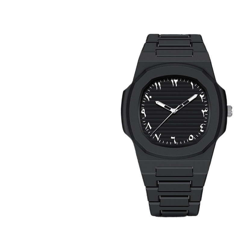 Hexagonal sports luminous pointer mens watch