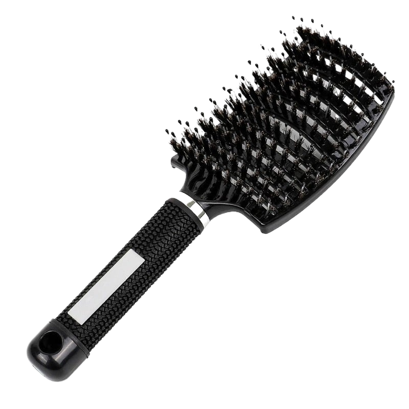 Bristle Comb Long Wide Tooth Hairdressing Ribbon Curling Styling Detangling Massage Anti-static Comb