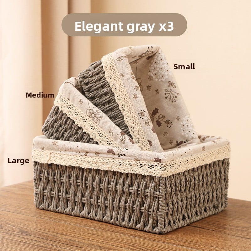 Woven storage baskets
