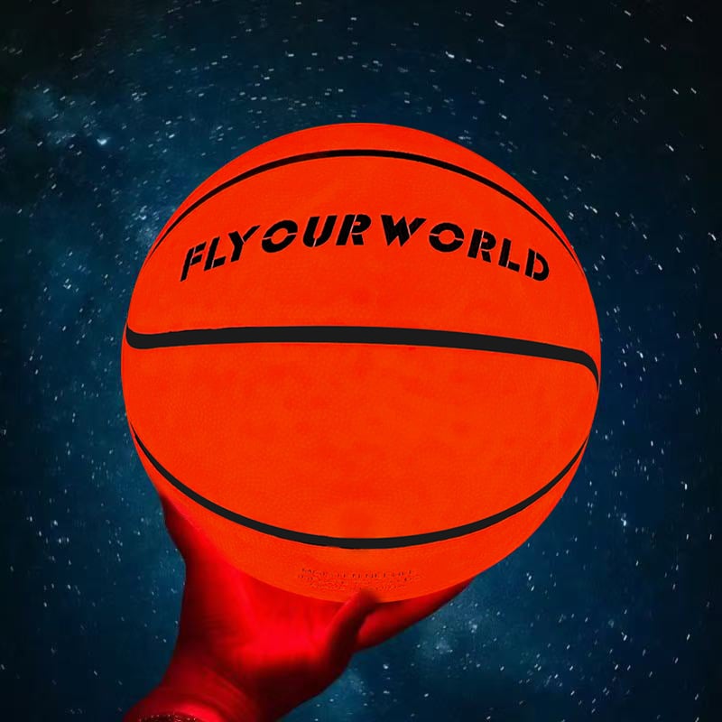 Glow-in-the-dark Reflective Rubber Battery Basketball