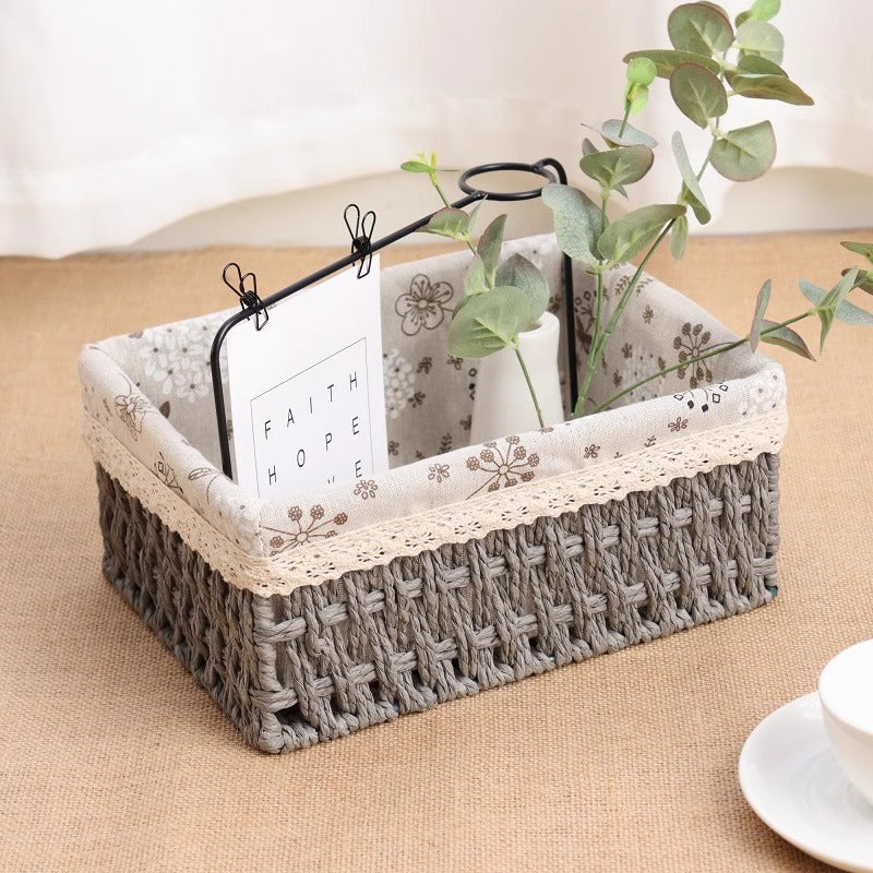 Woven storage baskets