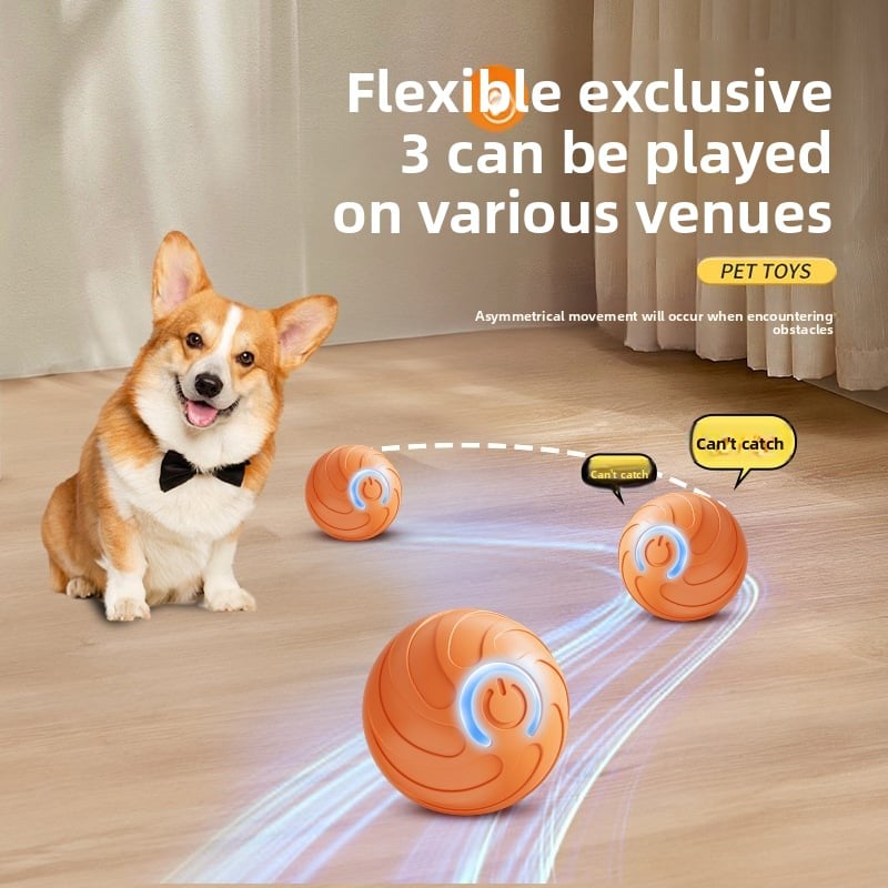 Dog Toy Rolling Ball Electric Gravitational Jumping Ball Pet Ball Dog Relieving Boring Intelligent Companion Bite Resistant Dog Ball