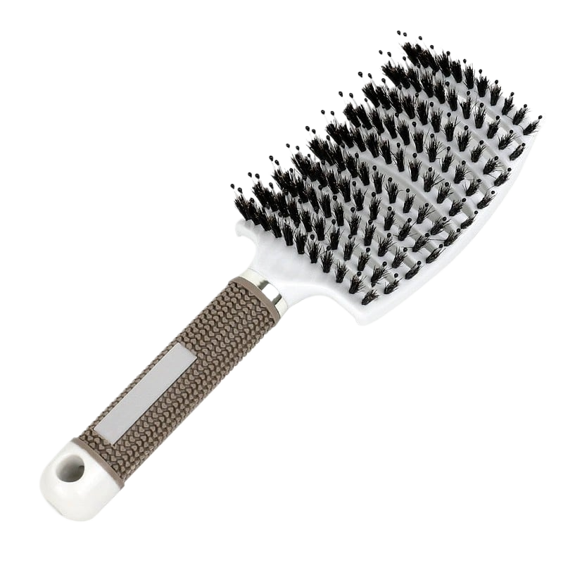 Bristle Comb Long Wide Tooth Hairdressing Ribbon Curling Styling Detangling Massage Anti-static Comb