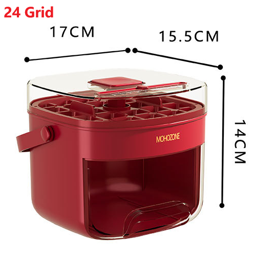 Convenient Outdoor Portable Ice Tray Large Capacity Ice Bucket 48 Large Ice Maker Food Grade Plastic Storage Tray Essential Kitchen Gadget