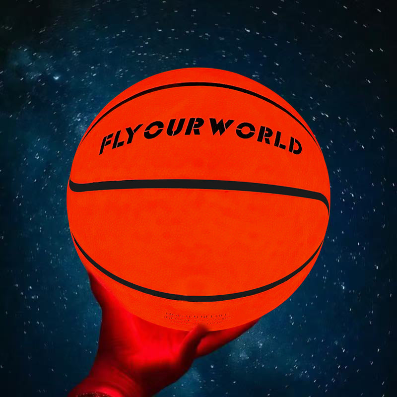 Glow-in-the-dark Reflective Rubber Battery Basketball
