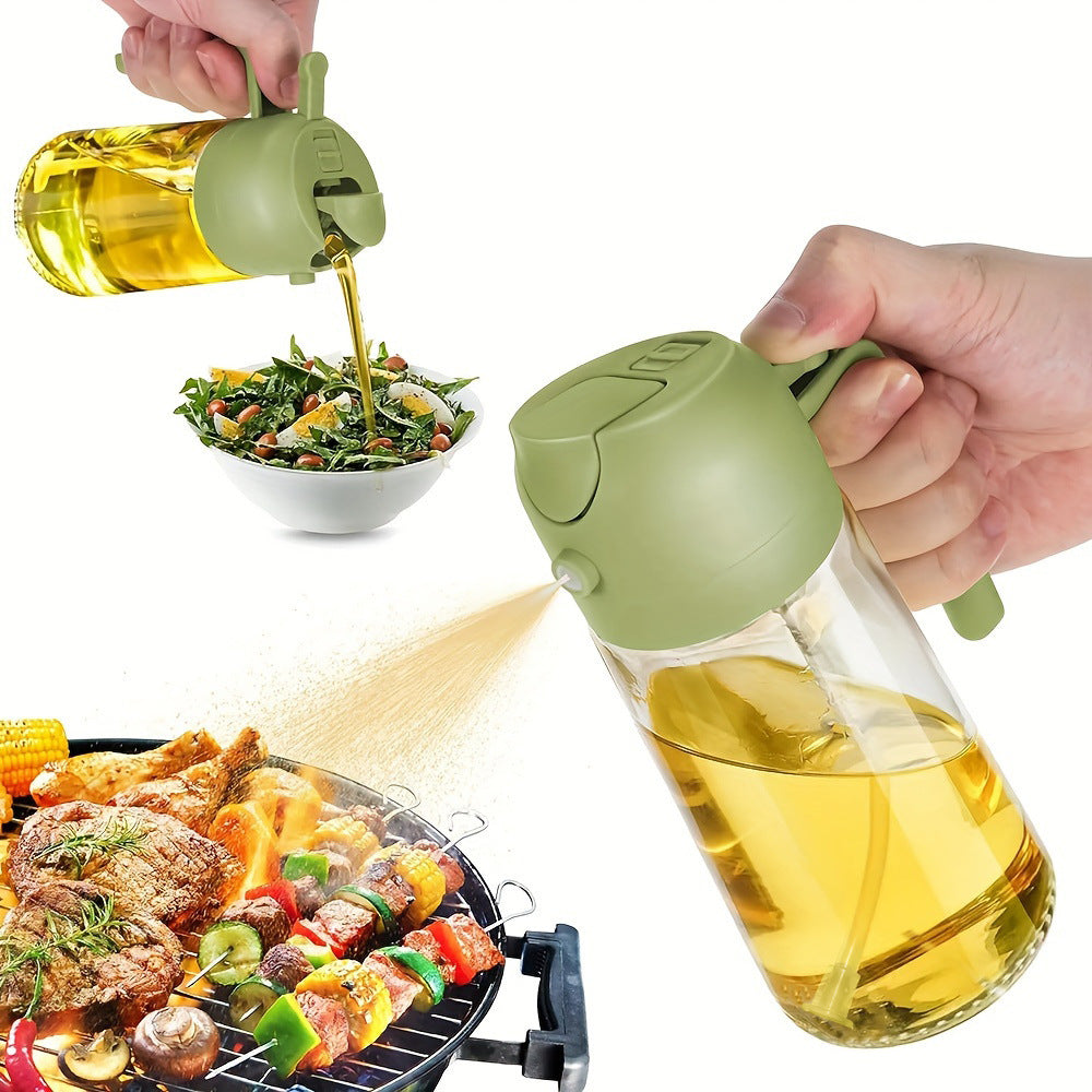 470ml Oil Sprayer 2 in 1 Glass Kitchen Oil Bottle for cooking