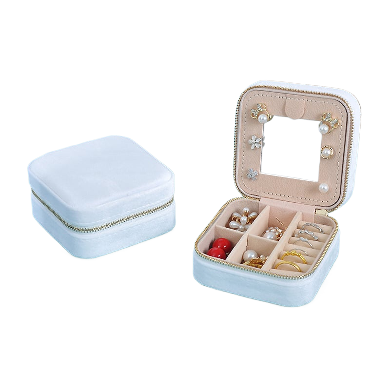 Portable Mini Jewlery Box with Mirror