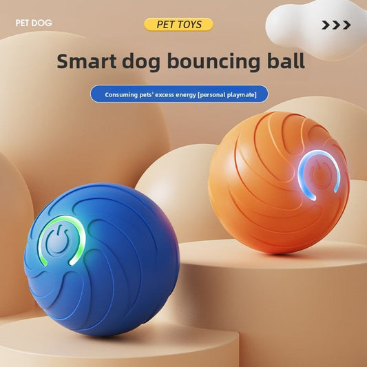 Dog Toy Rolling Ball Electric Gravitational Jumping Ball Pet Ball Dog Relieving Boring Intelligent Companion Bite Resistant Dog Ball