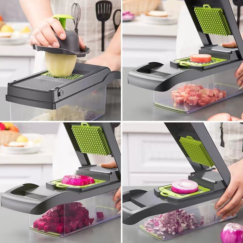 vegetable cutting artifact multi-function grater dicer potato chips onion kit vegetable chopper