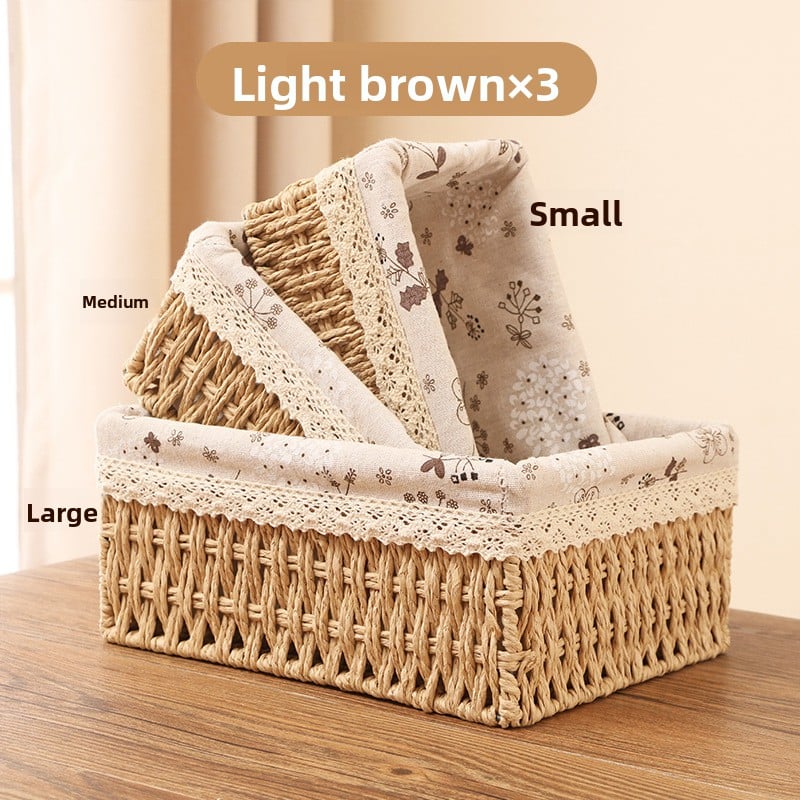 Woven storage baskets