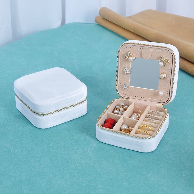 Portable Mini Jewlery Box with Mirror