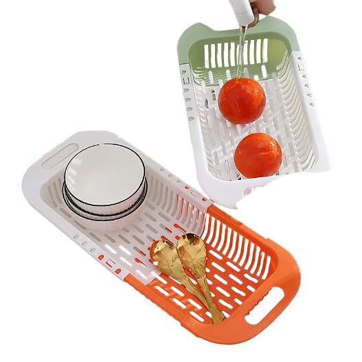 Retractable Draining Basket for Draining Fruits & Vegies used for storage and prepping meals