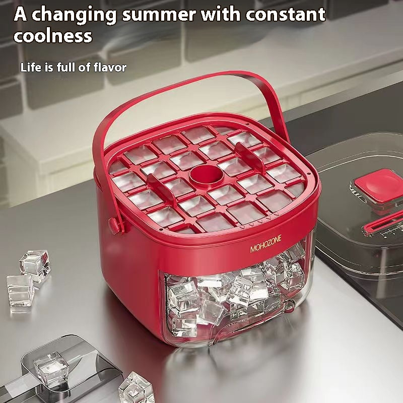 Convenient Outdoor Portable Ice Tray Large Capacity Ice Bucket 48 Large Ice Maker Food Grade Plastic Storage Tray Essential Kitchen Gadget