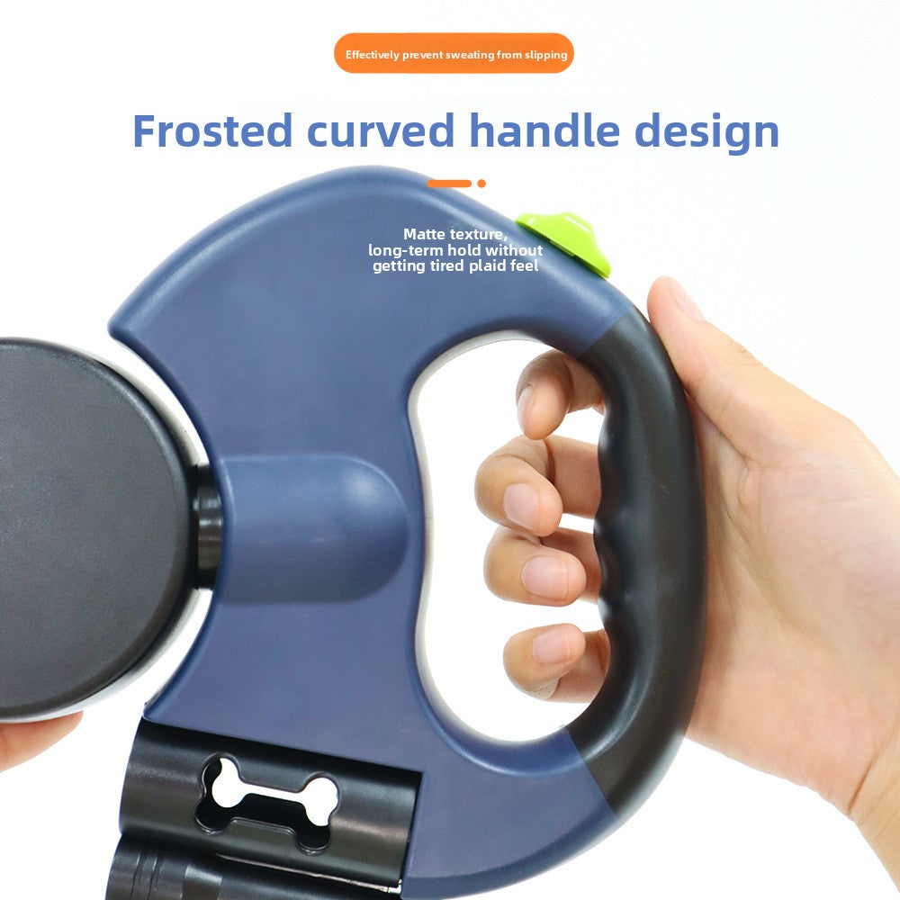 Two In One Pet Leash with locking & with Trash Bag holder