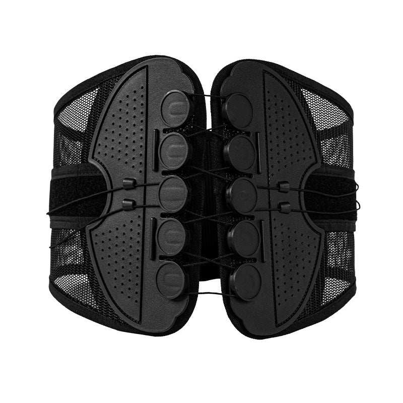 Double-strap lumbar support waist belt