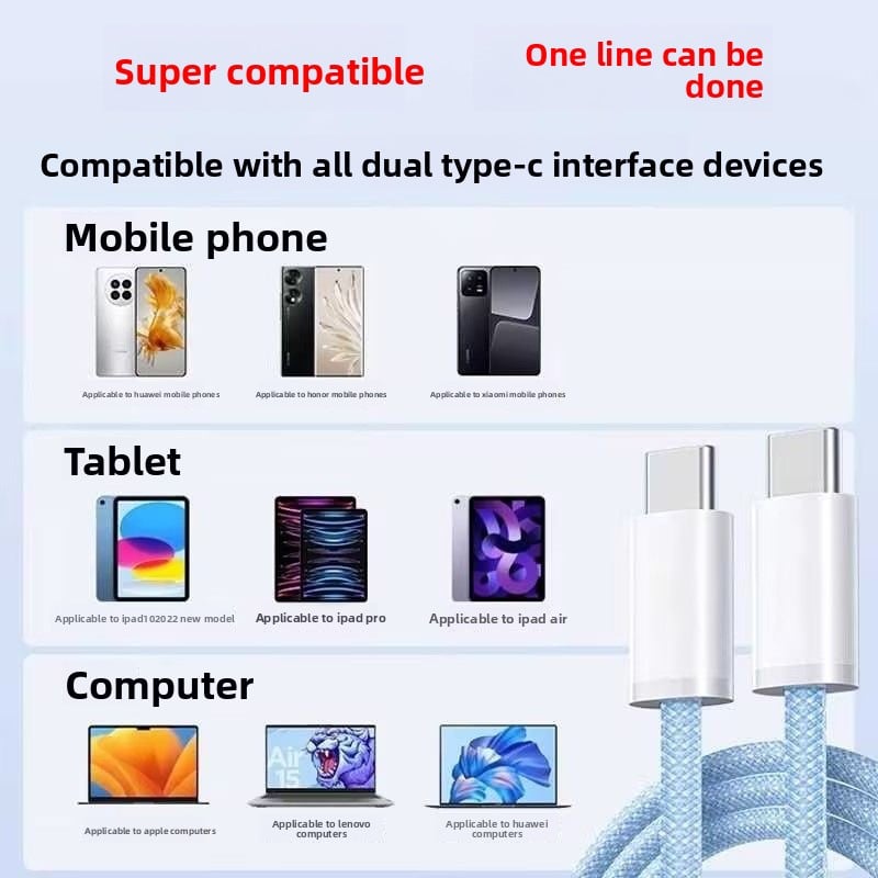 Charging cables Dual C Type