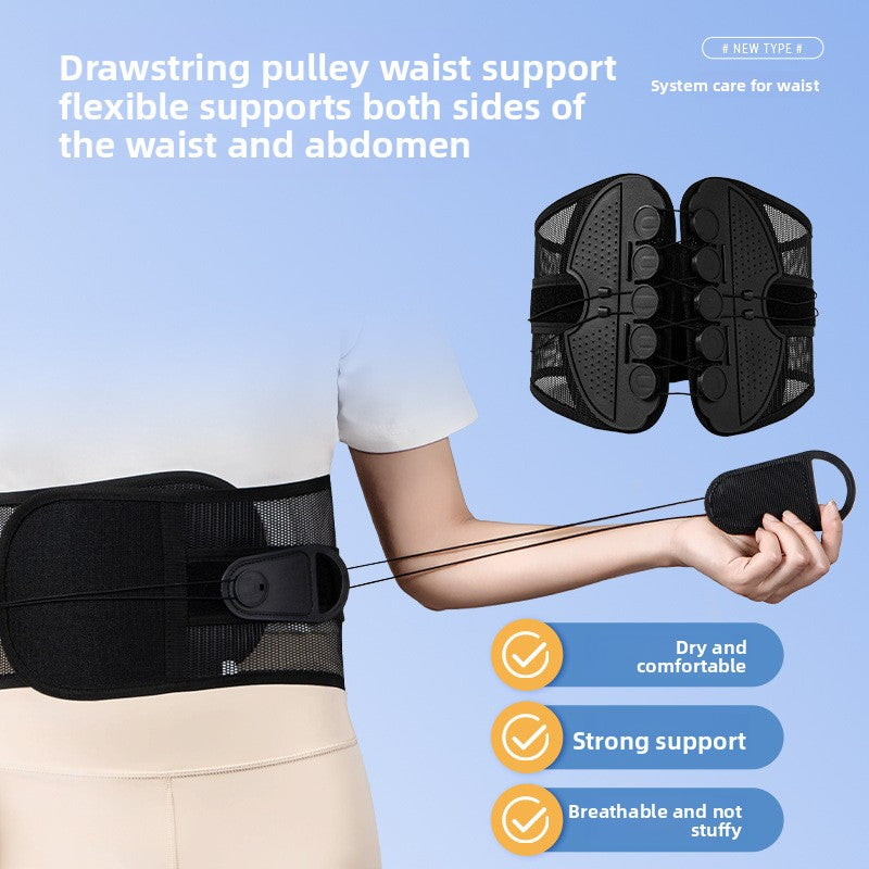 Double-strap lumbar support waist belt