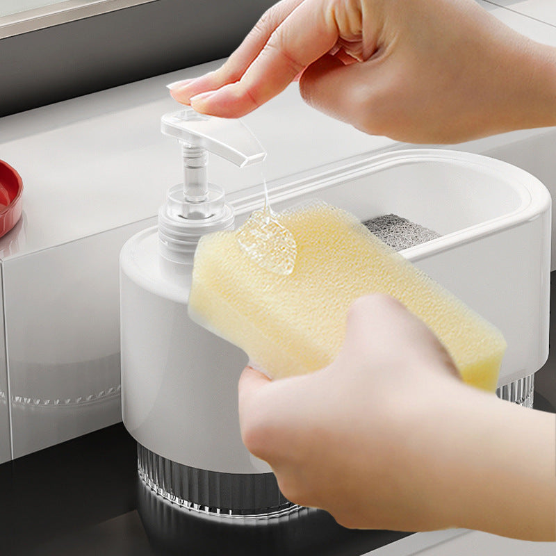 Kitchen Soap Dispenser with Sponge Holder