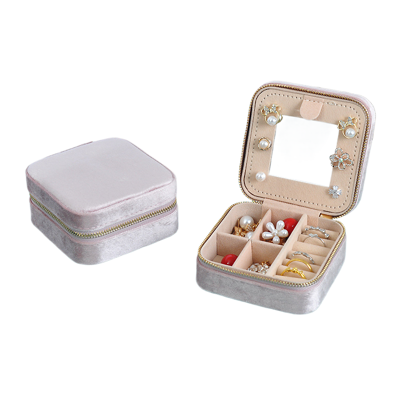 Portable Mini Jewlery Box with Mirror
