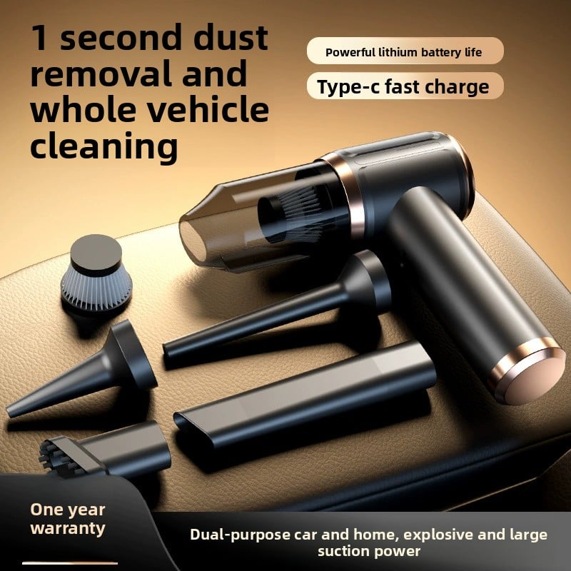 Handheld Vacuum Cleaner Household Strong Suction Car Mini Long Endurance High Suction Wireless Portable Blow Mite Removal Instrument