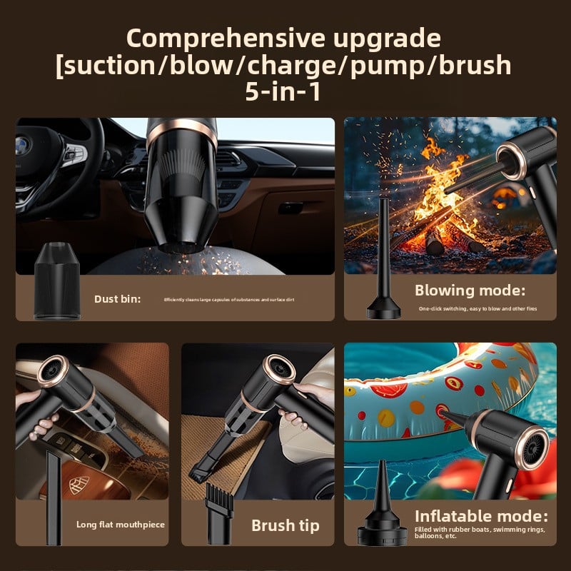 Handheld Vacuum Cleaner Household Strong Suction Car Mini Long Endurance High Suction Wireless Portable Blow Mite Removal Instrument