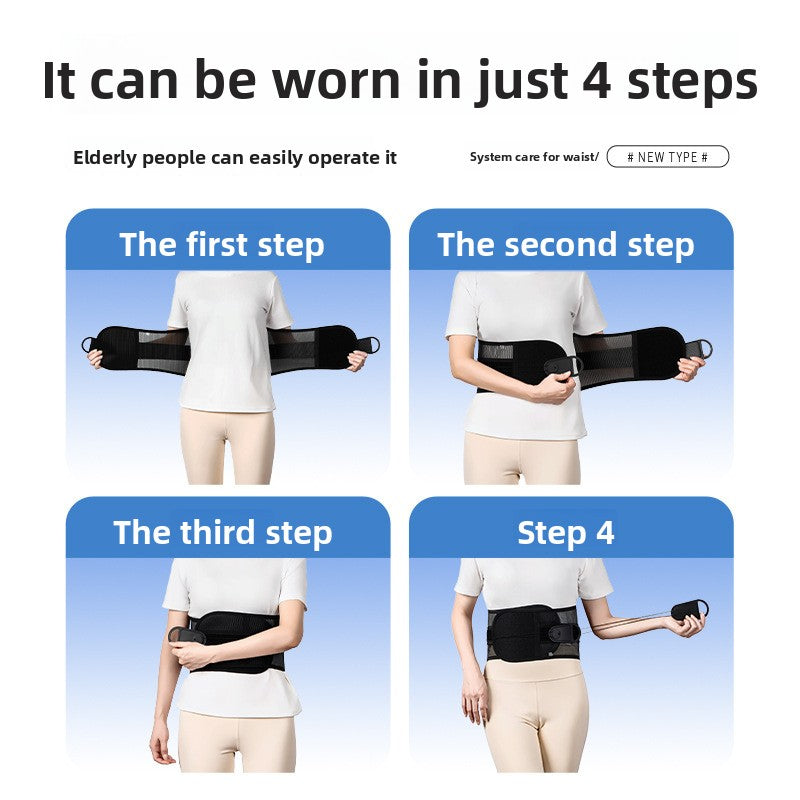Double-strap lumbar support waist belt