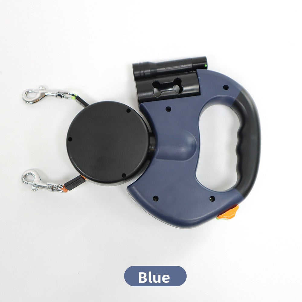 Two In One Pet Leash with locking & with Trash Bag holder