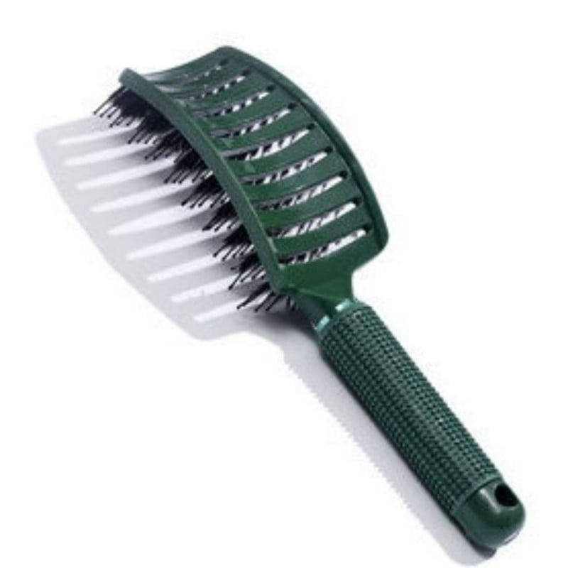 Bristle Comb Long Wide Tooth Hairdressing Ribbon Curling Styling Detangling Massage Anti-static Comb