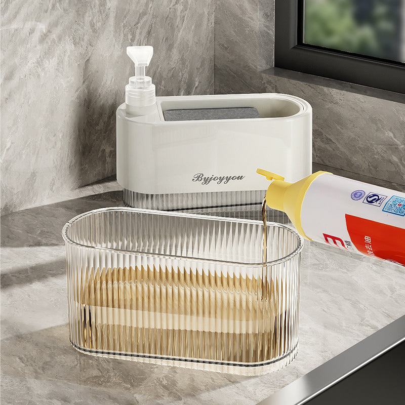 Kitchen Soap Dispenser with Sponge Holder
