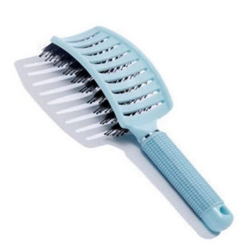 Bristle Comb Long Wide Tooth Hairdressing Ribbon Curling Styling Detangling Massage Anti-static Comb