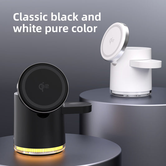 Magnetic three-in-one wireless charger