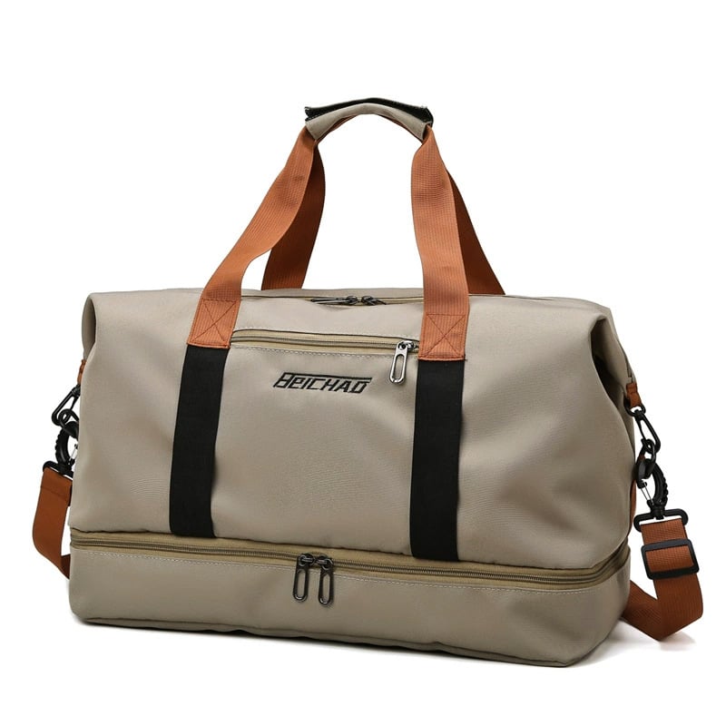 Travel bag, luggage storage bag, large-capacity independent shoe compartment, business trip fitness bag, and handle handbag that can be worn
