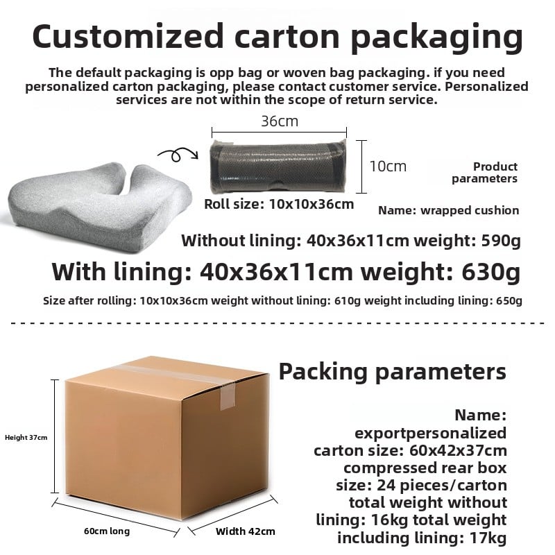 Memory foam lumbar support cushion