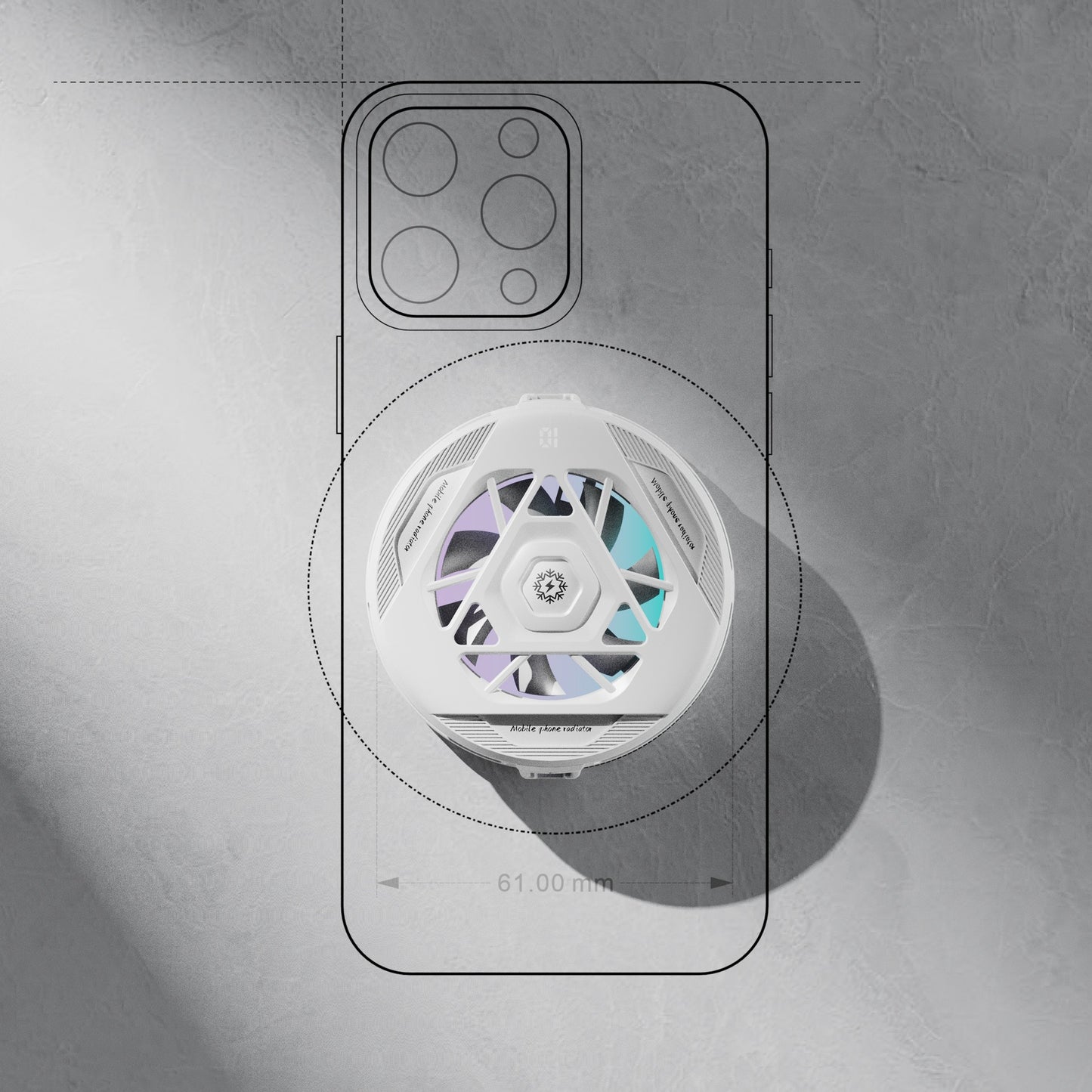 Magnetic Phone Cooler with Digital Display